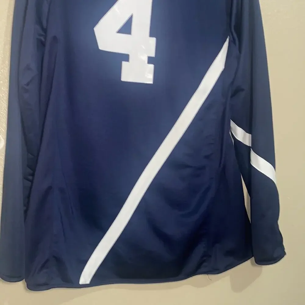 Nike Dri-Fit Navy With Thumbholes Size :  Embodied Nike Logo